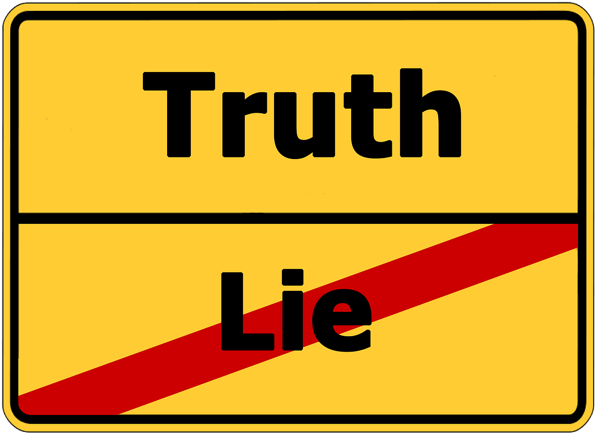 Truth Lie Divided Sign