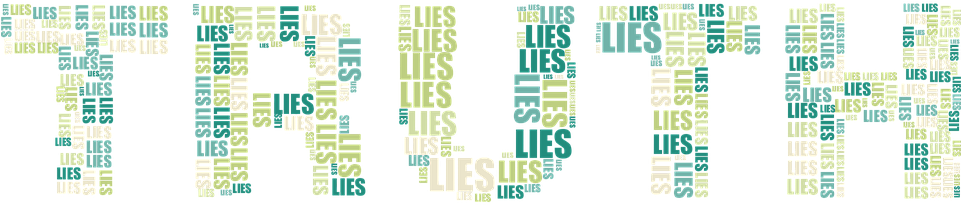 Truth Lies Text Collage