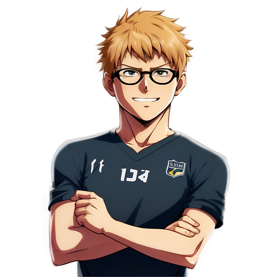 Tsukishima Kei Smirk Haikyuu Png 21