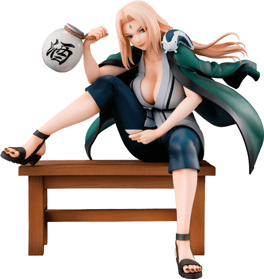 Tsunade Figure Sittingwith Fan