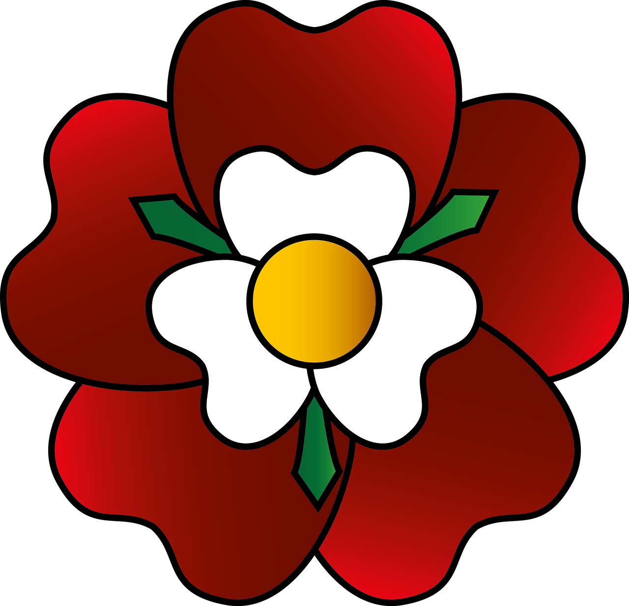 Red And White The Tudor Rose, HD Png Download PNG with transparent background