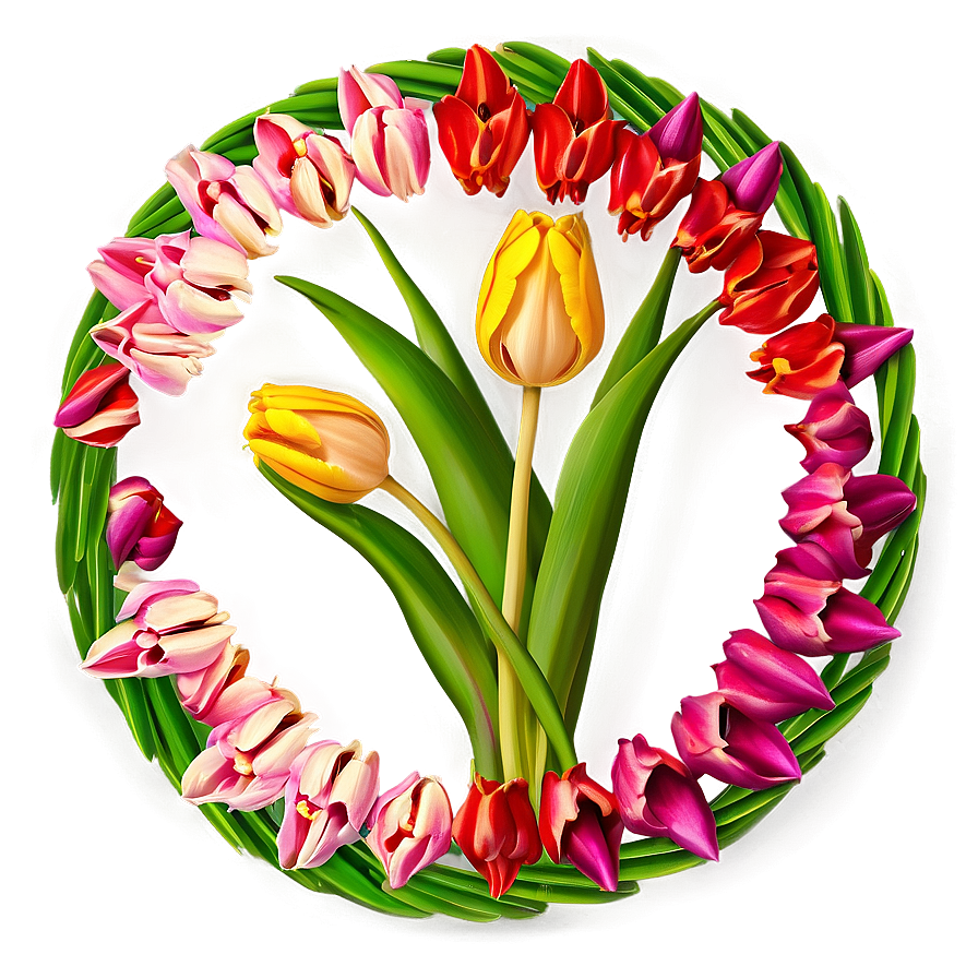 Tulip Flower Circle Png Deu