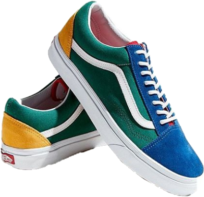 #tumblr #aesthetic #vans #90s #80s #shoes #vinatage - Vans Old Skool Multi Colors, HD Png Download PNG with transparent background