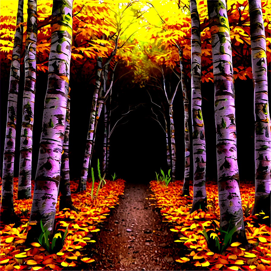 Tunnel In Autumn Forest Png 12