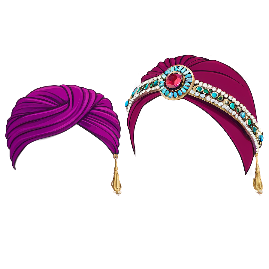 Turban With Jewel Accessories Png Xwn