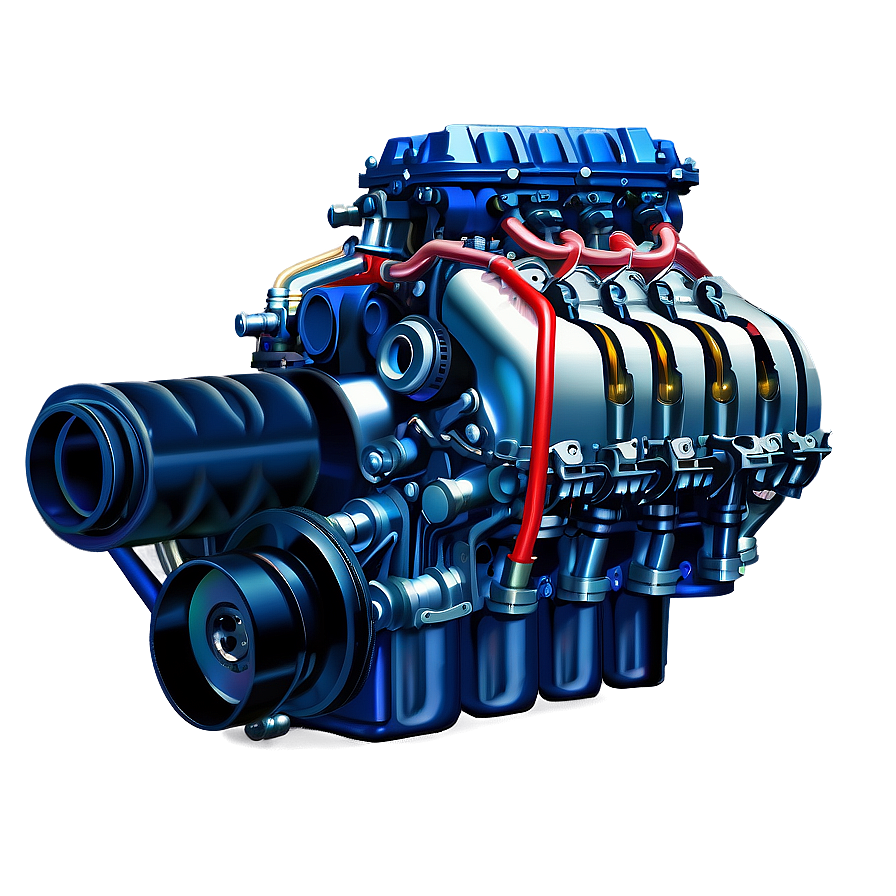 Turbocharged Car Engine Graphic PNG 06132024 PNG image with a transparent background, free high-resolution download