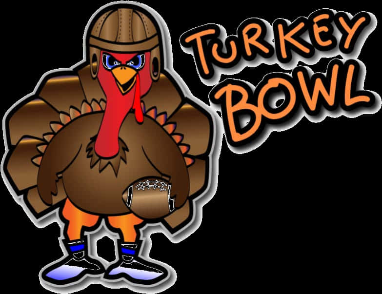 Turkey Bowl Cartoon Mascot