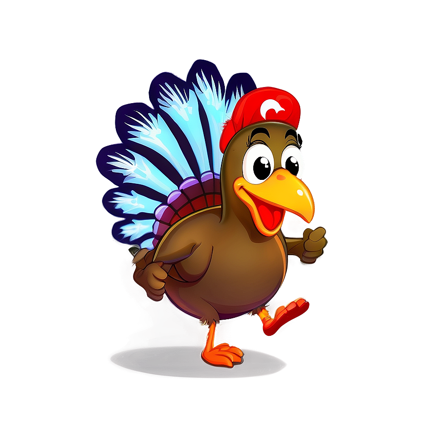 Turkey Cartoon Running Png 06272024