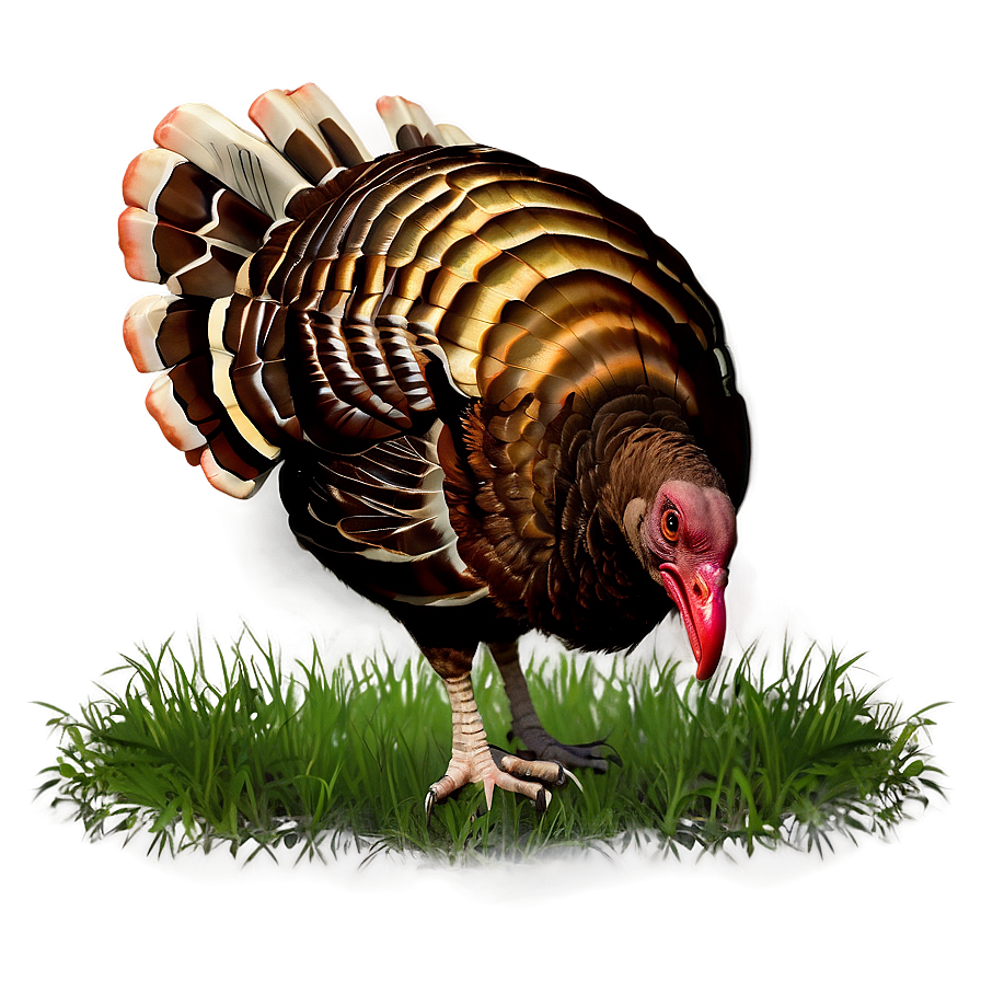 Turkey In Grass Png 05032024