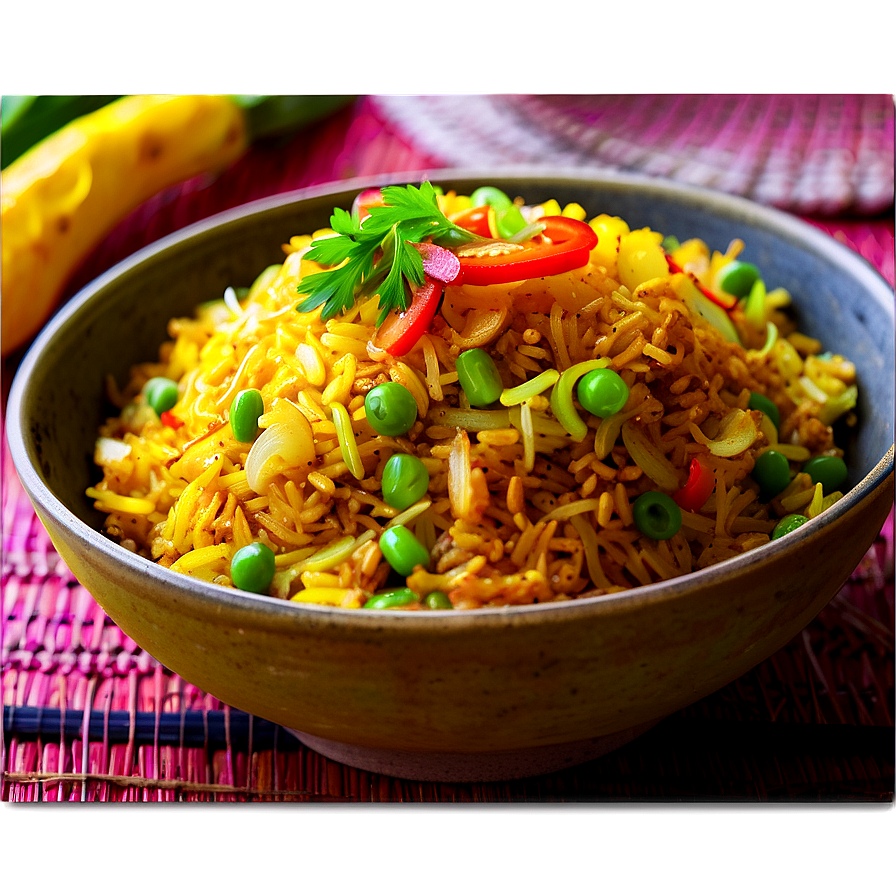 Turmeric Fried Rice Png Pmb38