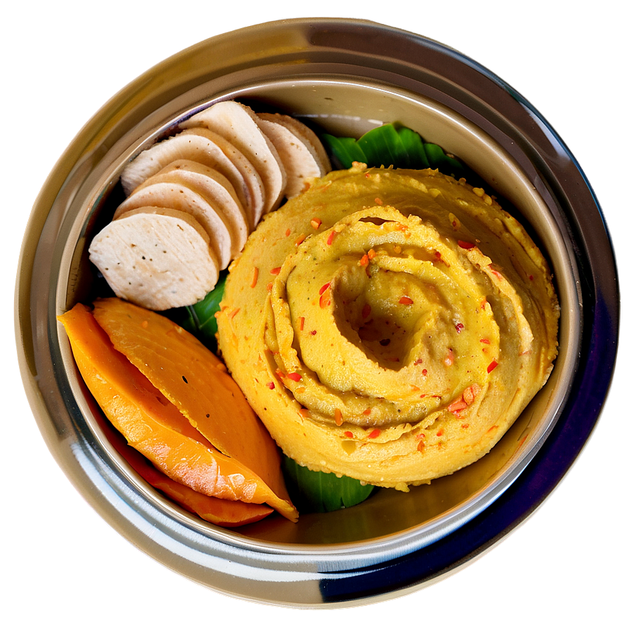 Turmeric Ginger Hummus PNG 06252024 PNG image with a transparent background, free high-resolution download