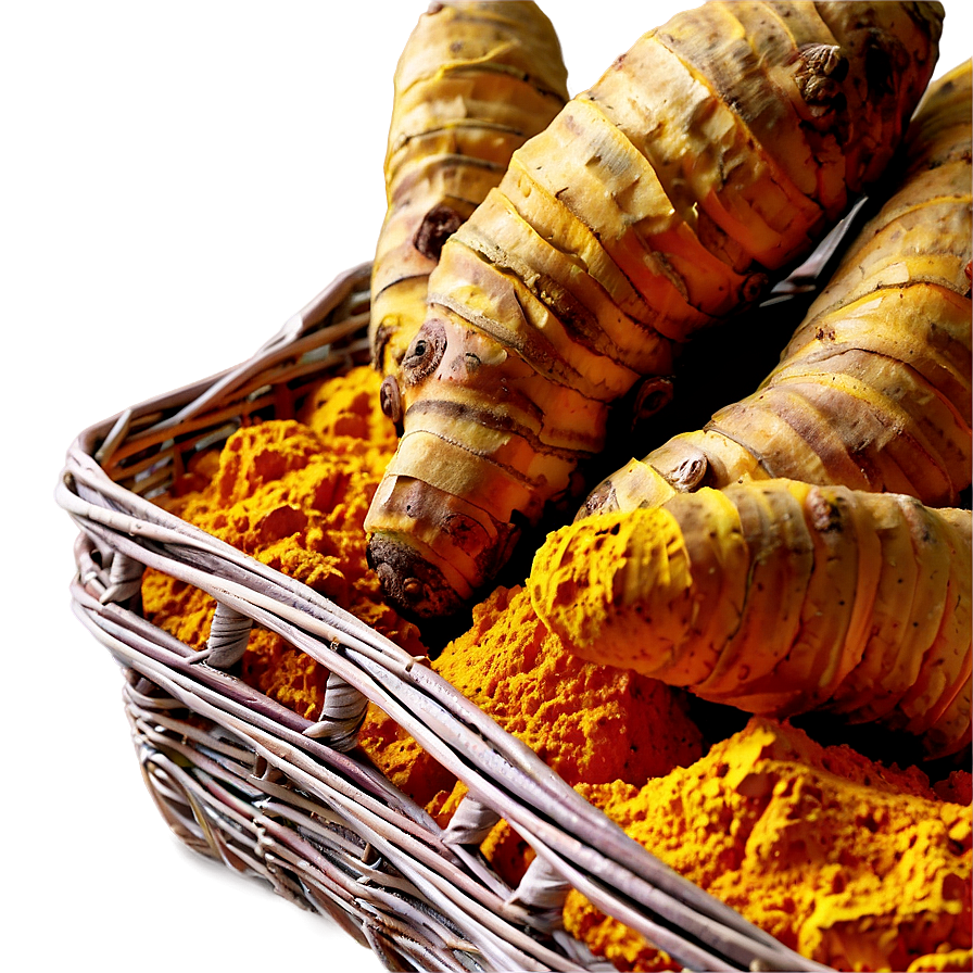 Turmeric In Basket Png 06252024