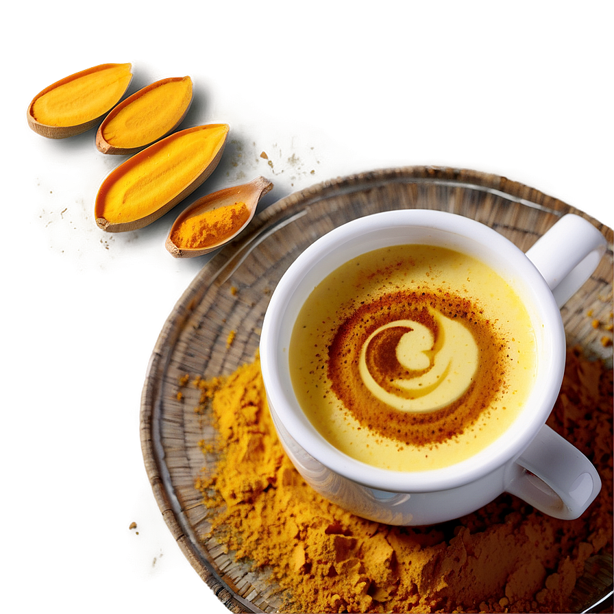 Turmeric Latte Golden PNG oye5 PNG with transparent background