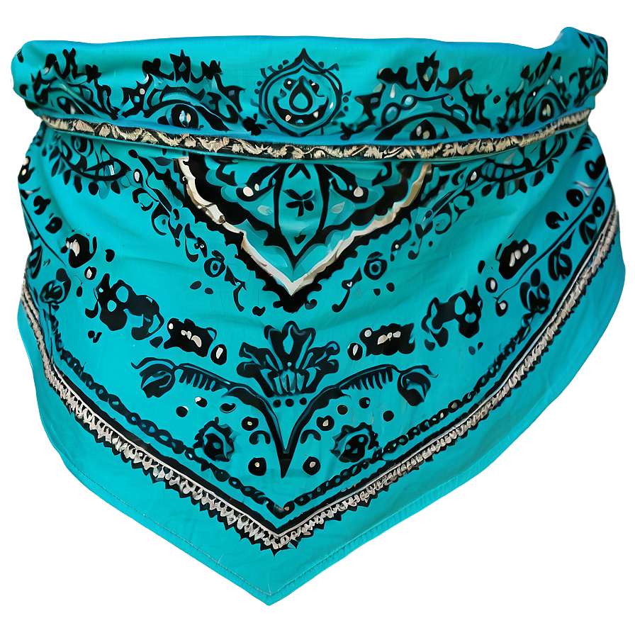 Turquoise Bandana Seamless Png Qrf95