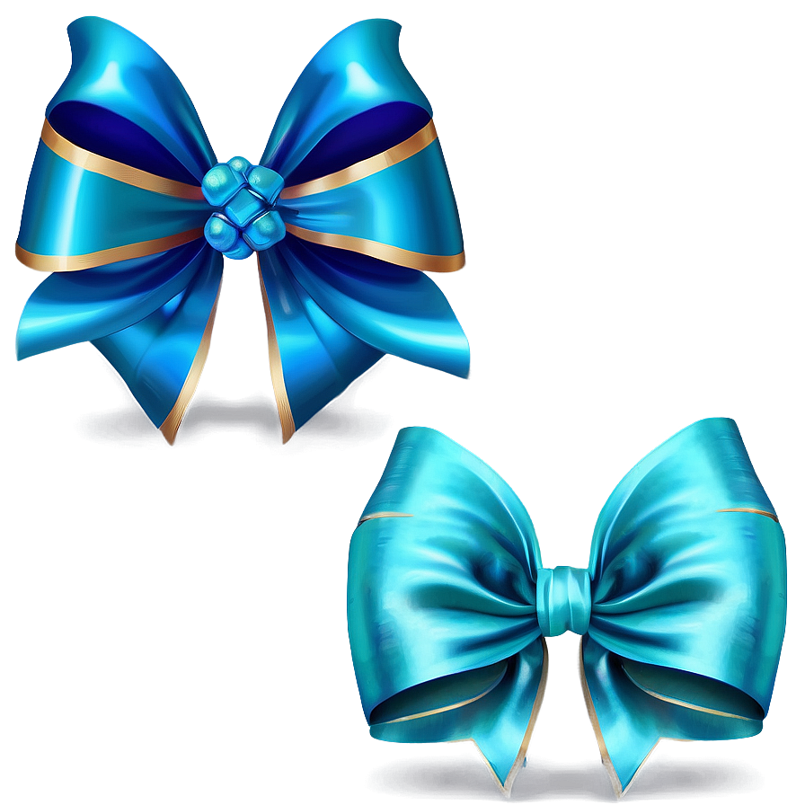 Turquoise Sea Gift Bow Png Bjj