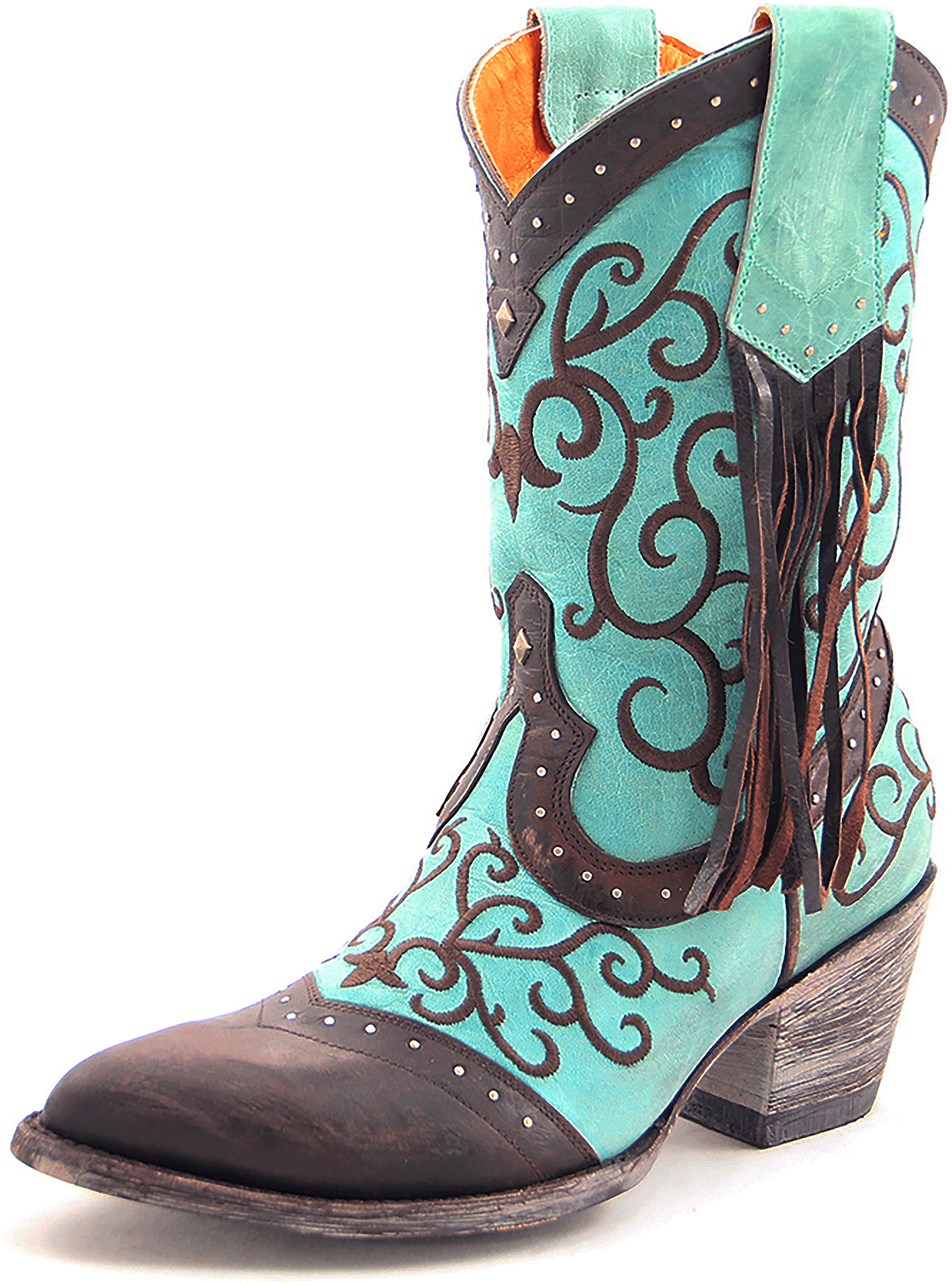 Turquoise Western Cowboy Boot