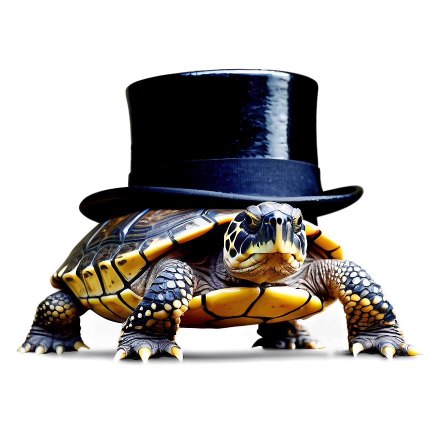 Turtle In A Top Hat Png 05232024