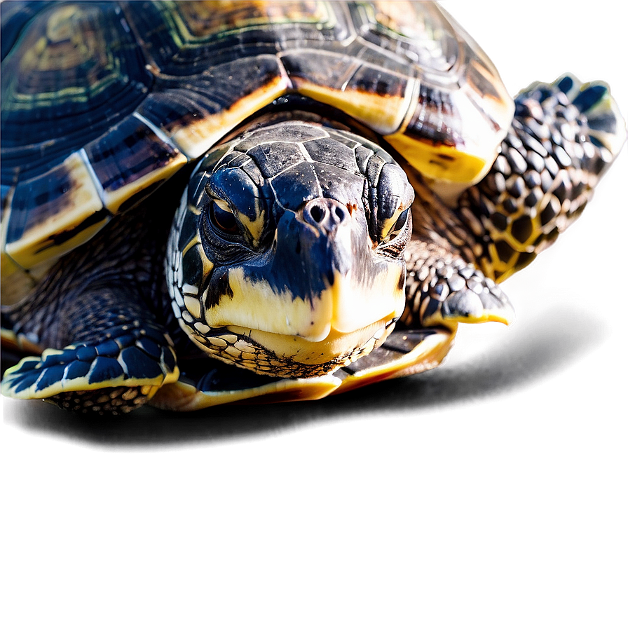 Turtle Sunbathing On Rock Png Vwo