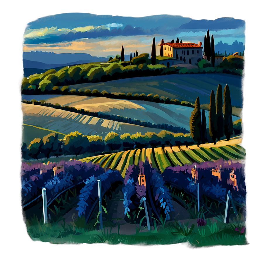 Tuscany Landscape Italy PNG sti PNG with transparent background