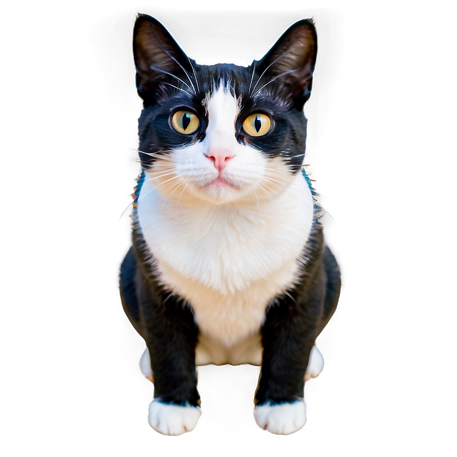 Tuxedo Cat Face Close-up Png 78