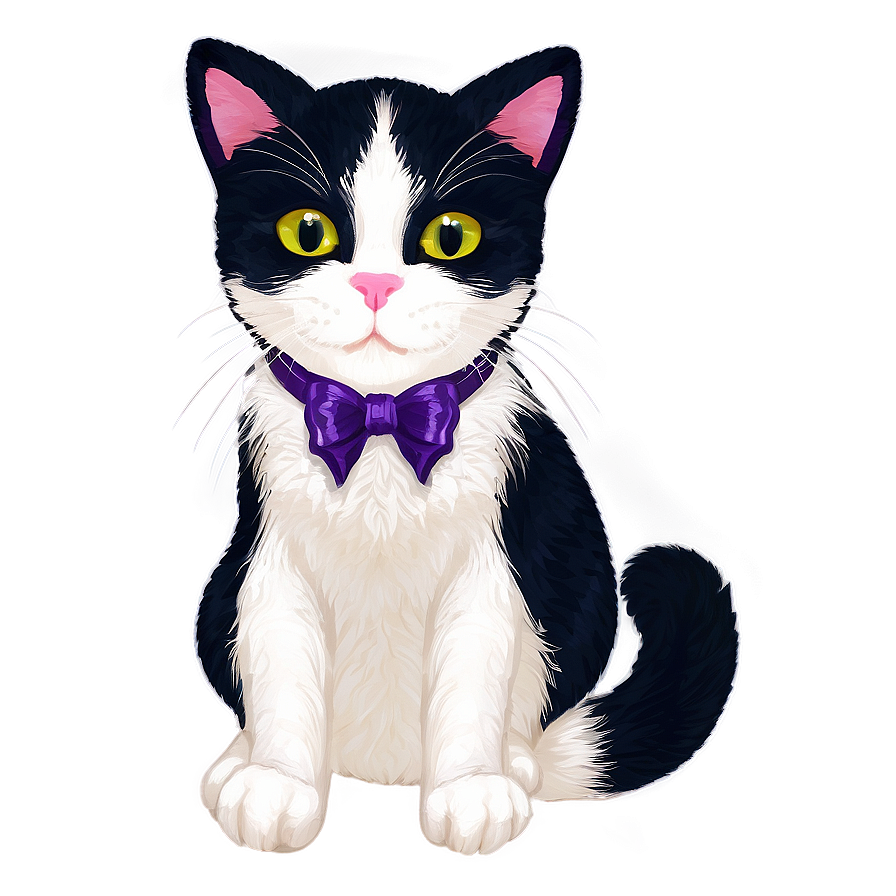 Tuxedo Cat With Yarn Png Pxu