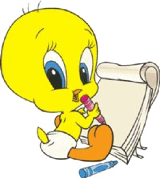 Tweety Drawingon Paper