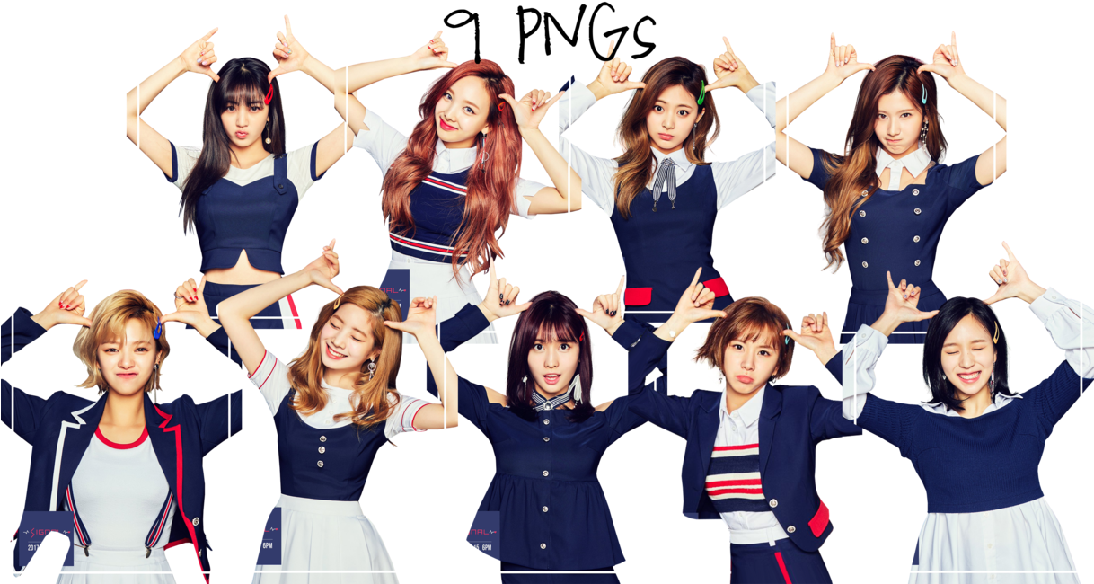 Twice Members Heart Shaped Hand Gesture