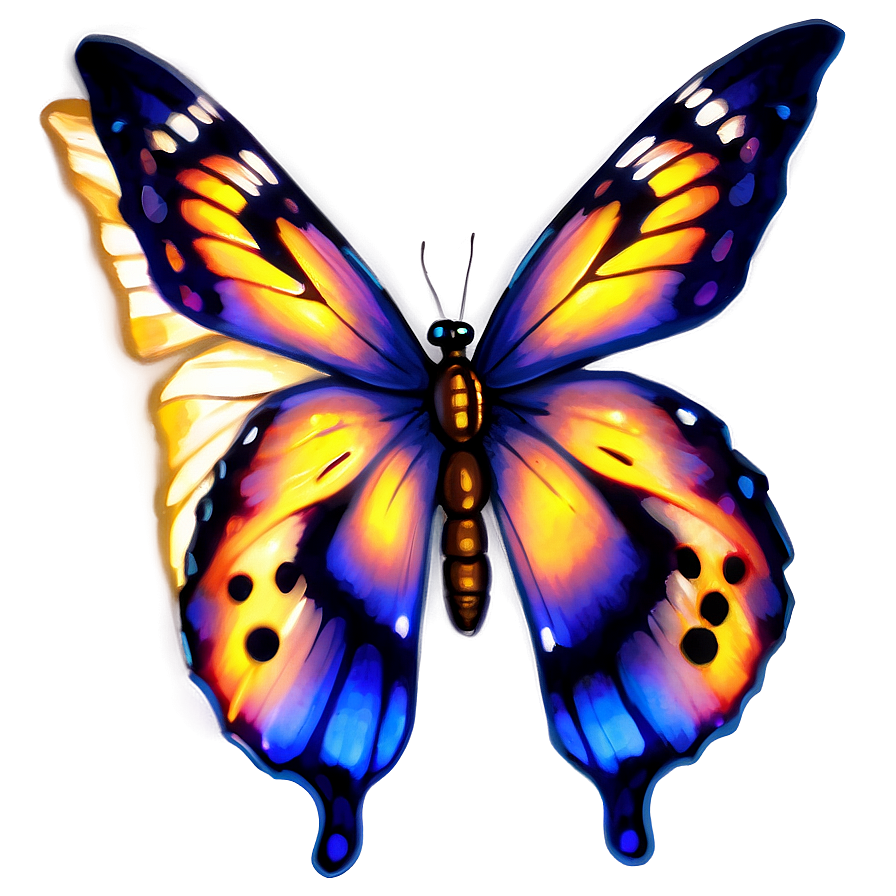 Twilight Glow Butterfly Png 06272024