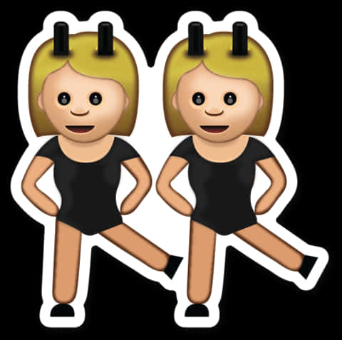 Twin Dancer Emojis Sticker