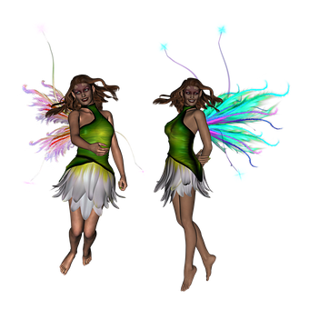 Twin Fairies Sparkling Wings