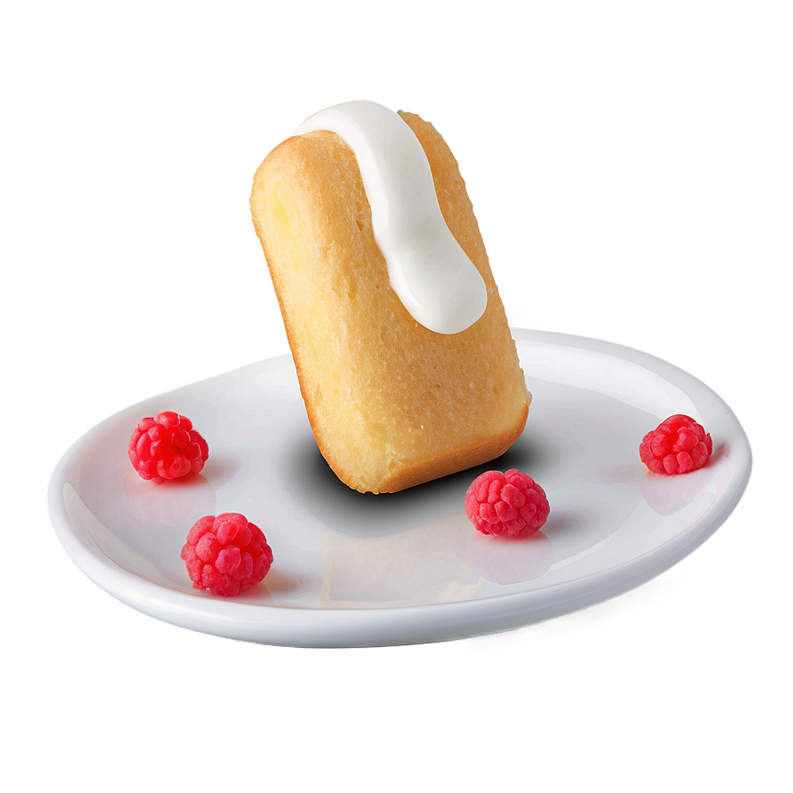 Twinkiewith Cream Fillingand Raspberries
