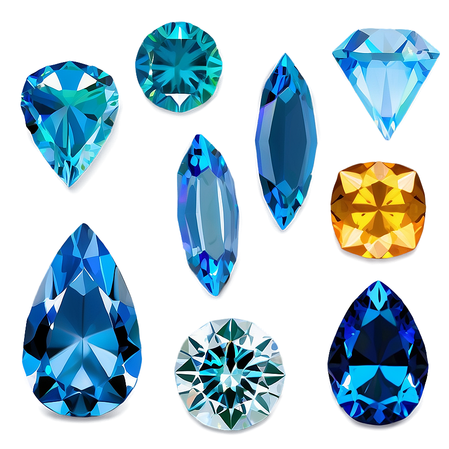 Twinkling Aquamarine Gem Png Yce1