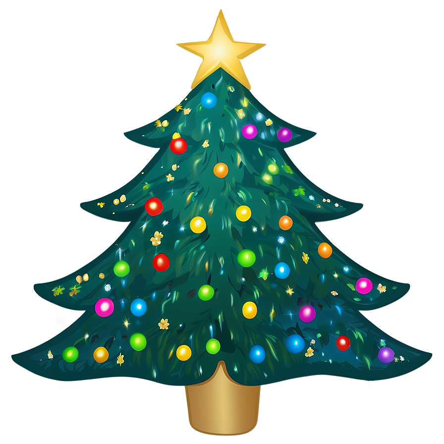 Twinkling Christmas Tree Graphic Png Jsl