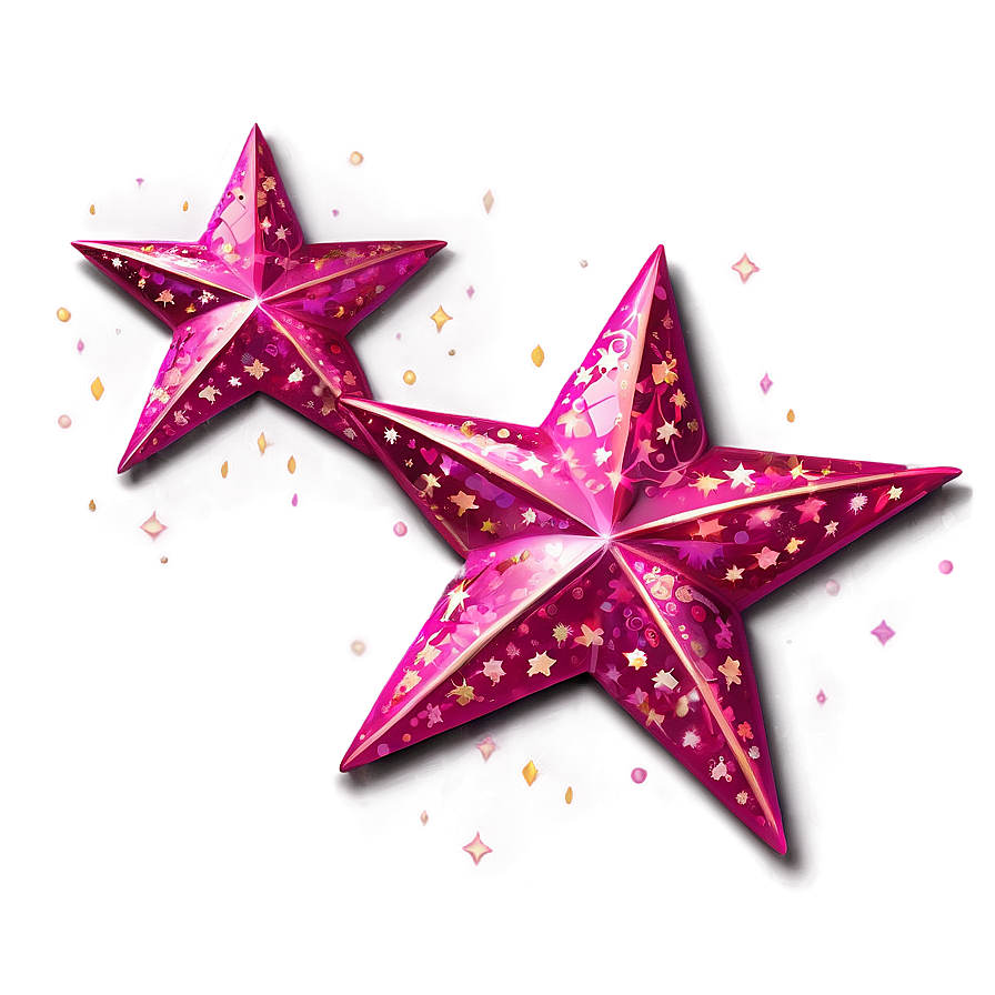 Twinkling Pink Stars Png Pan53