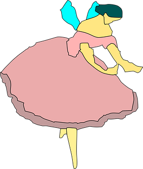 Twirling Ballerina Vector Art