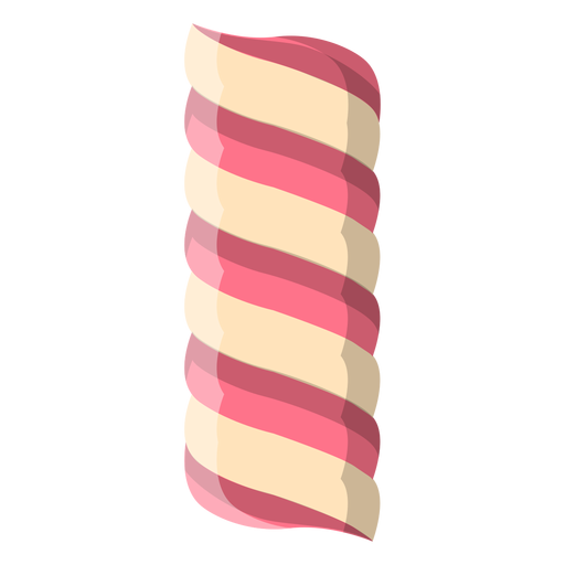Twisted Striped Marshmallow PNG with transparent background
