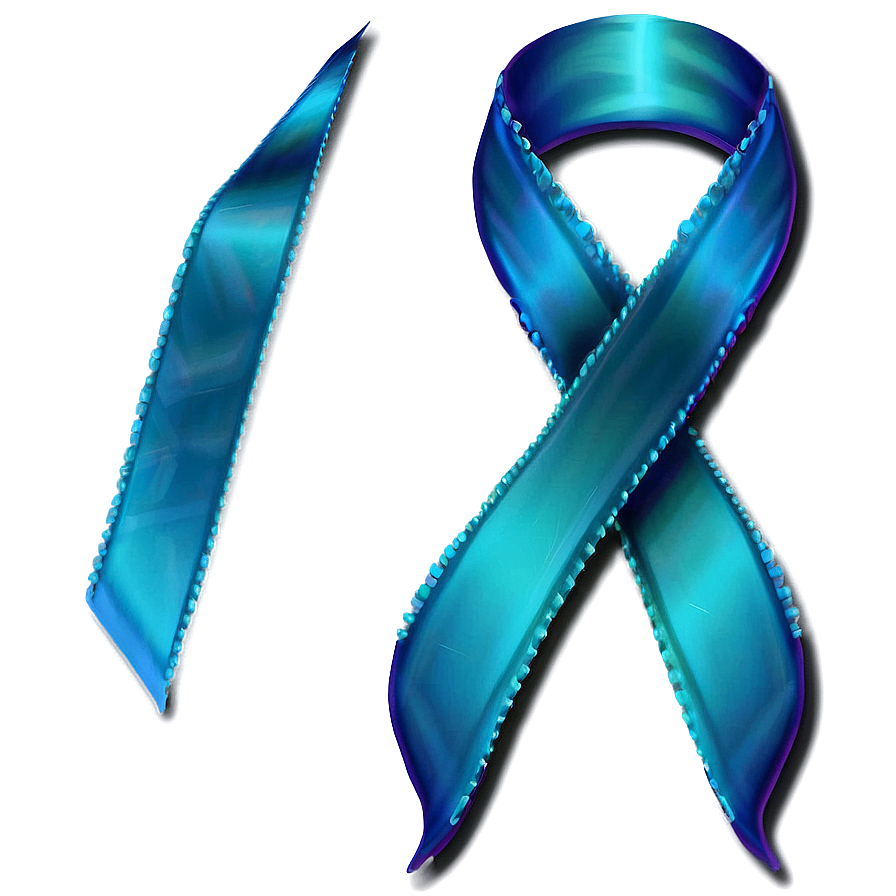 Twisted Teal Ribbon Design Png Adp4