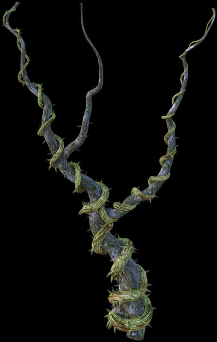 Twisted Vine Silhouette PNG image with a transparent background, free high-resolution download