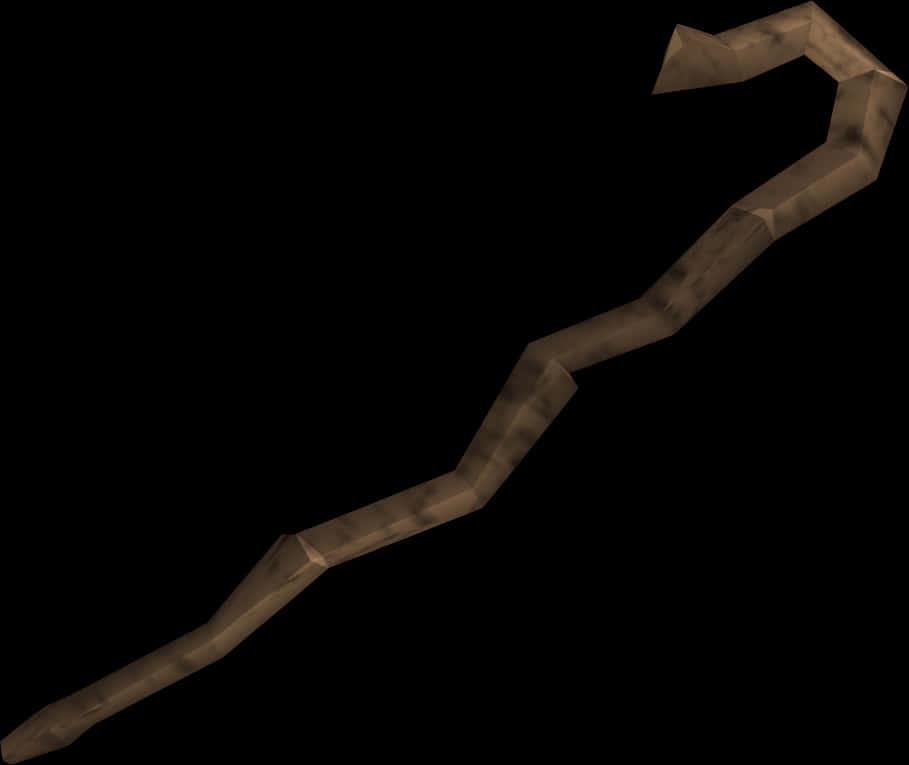 Twisted Wooden Stick Isolated