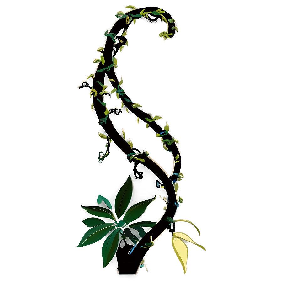 Twisting Vine Silhouette PNG atg95 PNG image with a transparent background, free high-resolution download