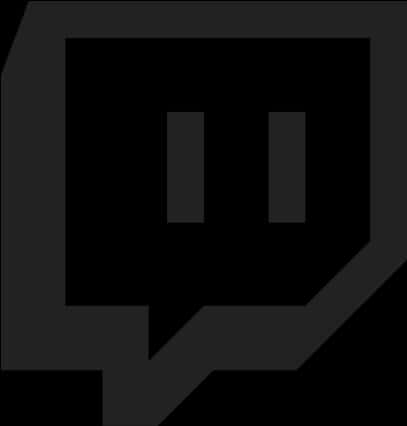 Twitch Logo Blackand White