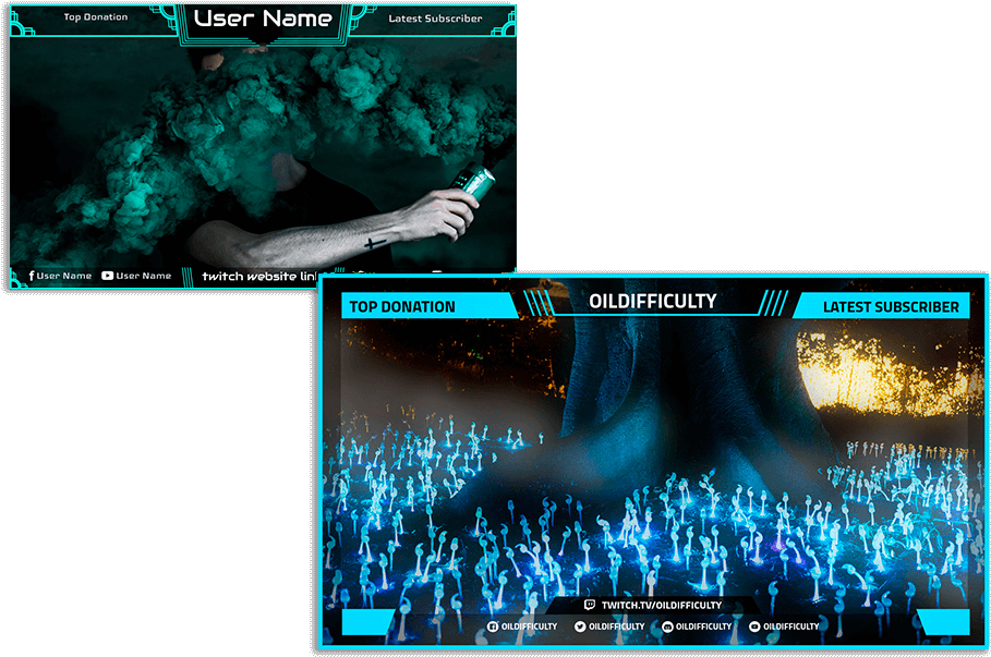 Twitch Streamer Overlay Template