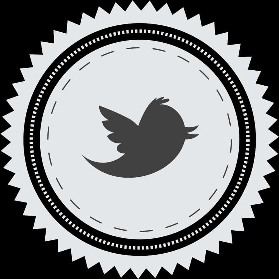 Twitter Bird Icon Seal PNG with transparent background
