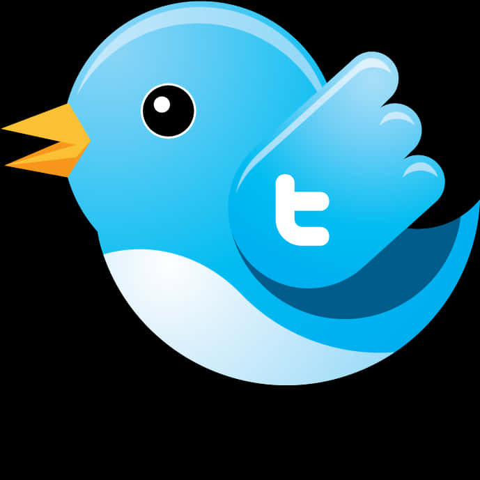 Twitter Logo Blue Bird PNG with transparent background