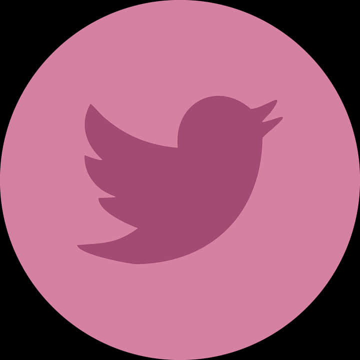 Twitter Logo Pink Background PNG with transparent background