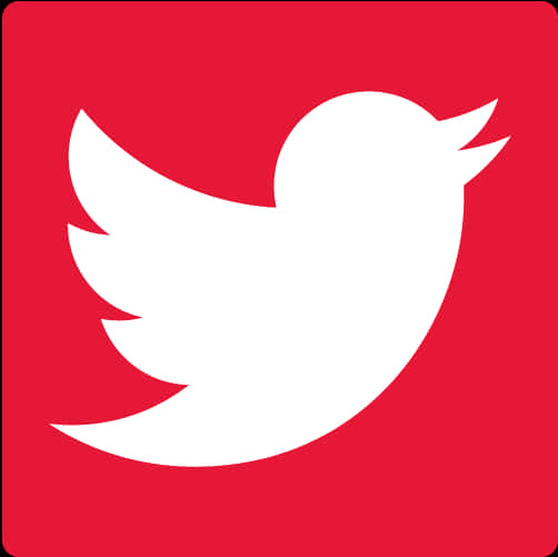 Twitter Logo Red Background PNG with transparent background