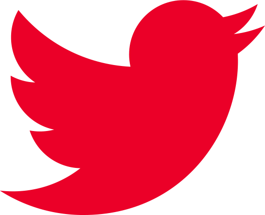 Twitter Logo Red Silhouette