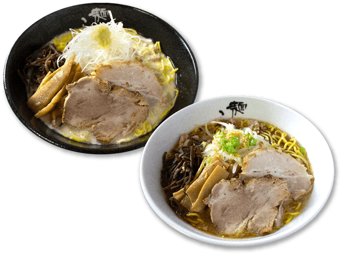 Two bowlsof japanese ramen PNG image with a transparent background, free high-resolution download