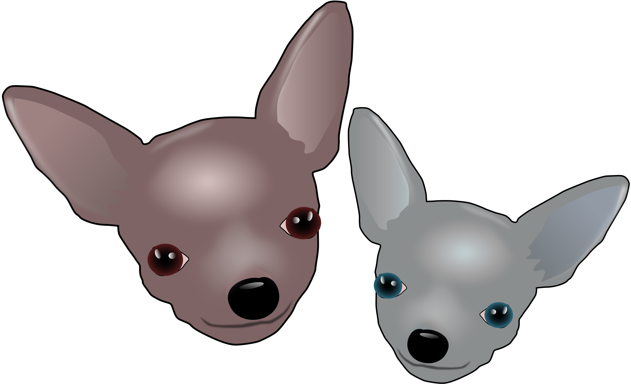 Two Chihuahuas Clipart, HD Png Download PNG with transparent background