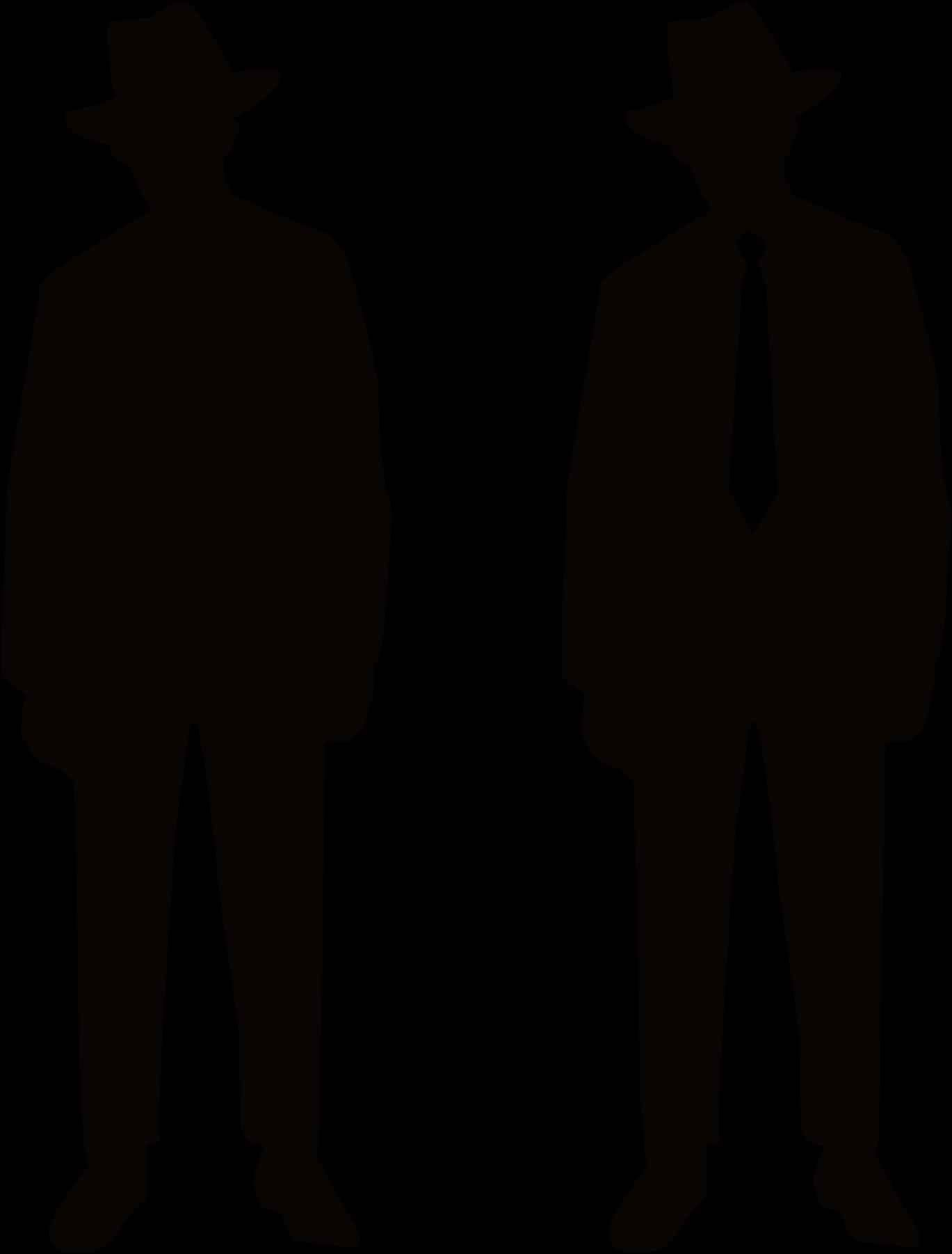 Two Men Silhouettesin Suits